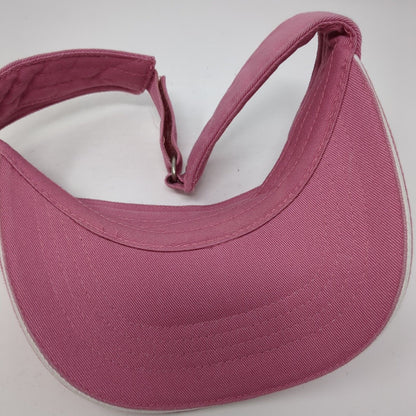 Unbranded Strapback Sun Visor Hat Pink One Size Adjustable Blank