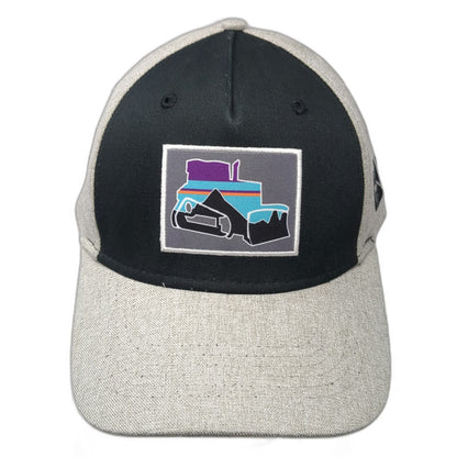 Caterpillar 5 Panel Gray One Size Snapback Bulldozer Graphic Patch Hat