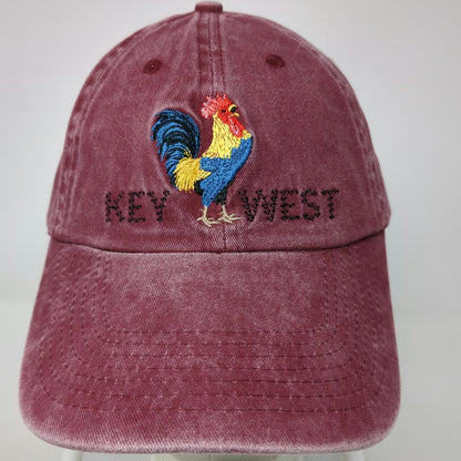 Distinctive Headwear Baseball Cap Red OSFM Key West Rooster Conch Republic Hat