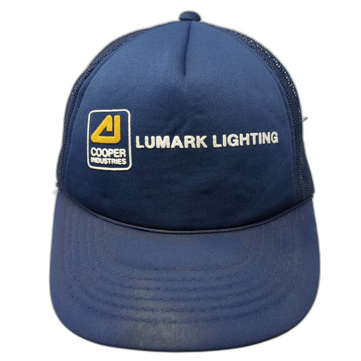 Cooper Industries Lumark Lighting Trucker Hat Blue One Size Snapback Mesh Foam