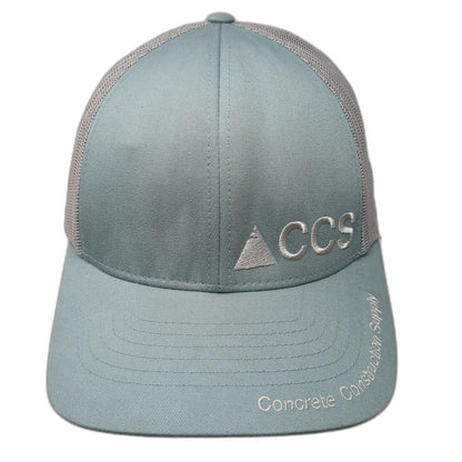 Concrete Construction Supply Blue One Size Trucker Hat Snapback Mesh Logo Rebar