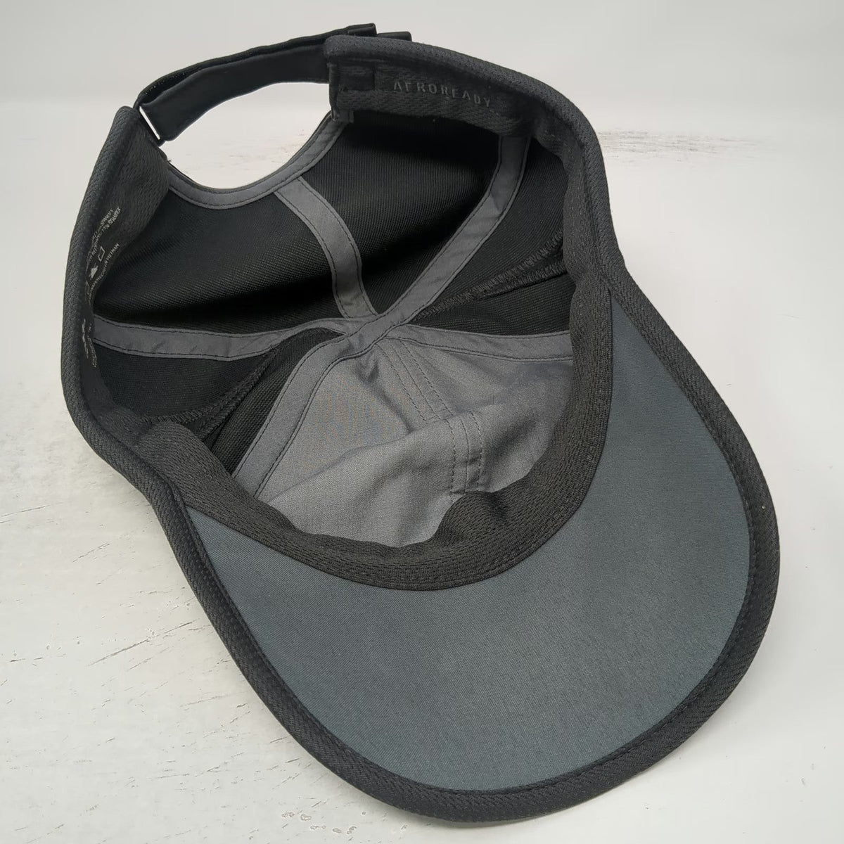 Adidas Baseball Cap Gray One Size Aeroready Performance Mesh Strapback Hat