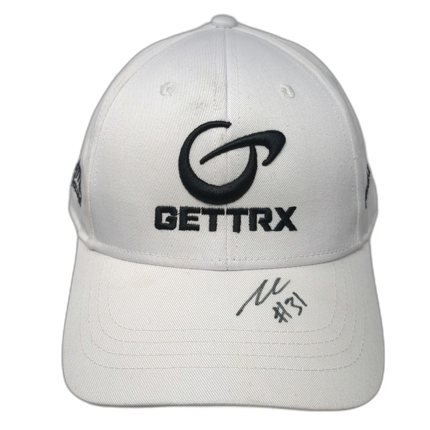Baseball Cap White One Size GETTRX WRT Racing Signed Signature #31 Sponsor Hat