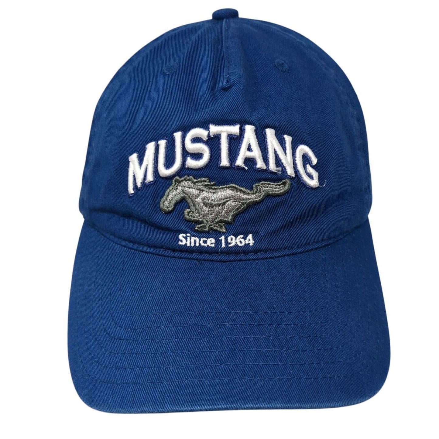 Ford Mustang Since 1964 Snapback Hat Blue One Size Adjustable Embroidered