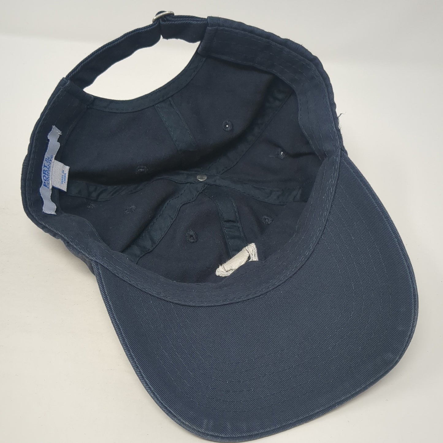 Port & Company Slideback Baseball Cap Blue One Size Adjustable Embroidered