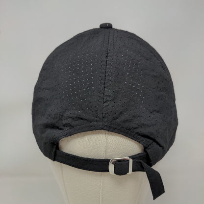 Unbranded Slideback Hat Black One Size Adjustable Laser Cut 6 Panel Blank