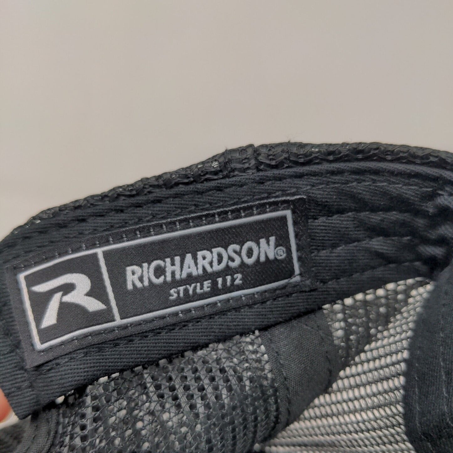 Richardson Men's Snapback Mesh Back Hat Black Embroidered Fargo Style 112
