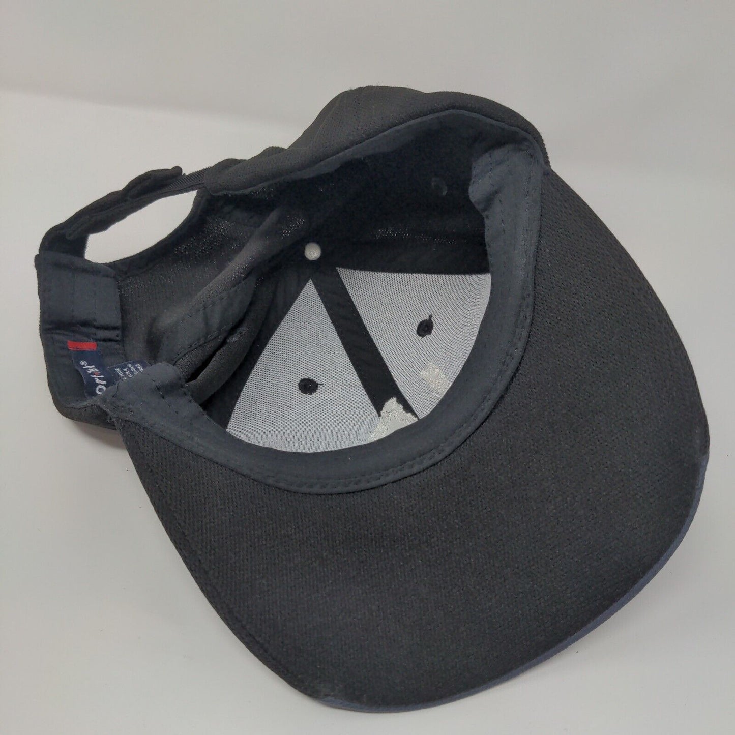 NWCP Strapback Hat Black OSFA Adjustable Embroidered 6 Panel Sport-Tek
