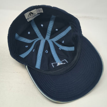 Adidas Baseball Cap Blue 7 1/4 Fitted 6-Panel Cotton Embroidered Mountain Hat