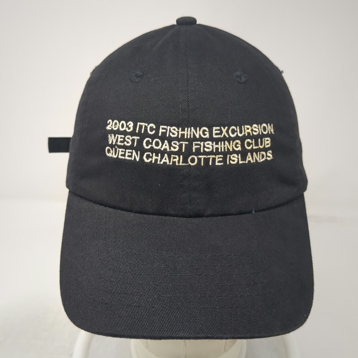 Zkapz Baseball Cap Black One Size 2003 ITC Fishing Excursion West Coast Club Hat