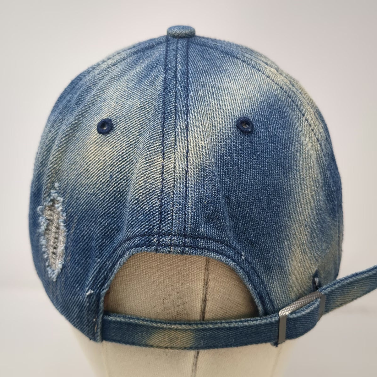 '47 MLB Los Angeles Dodgers Baseball Cap Blue One Size Distressed Denim LA Hat