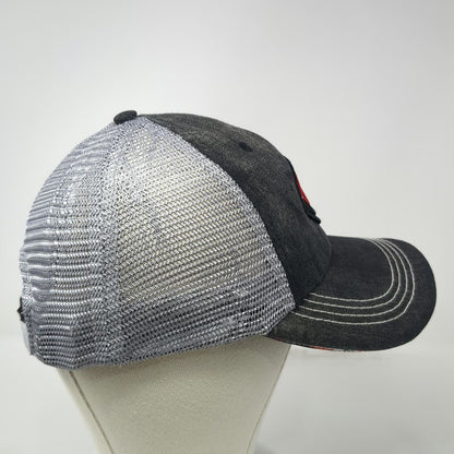 Colorbiotics Baseball Cap Black Mesh Back Gray Red White One Size Strapback Hat