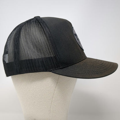 Yupoong Trucker Hat Black One Size T3 Contractors Bicep Logo Mesh Back Snapback