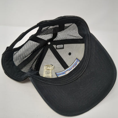 Patagonia Snapback Trucker Hat Black OS Adjustable Embroidered Mesh Back
