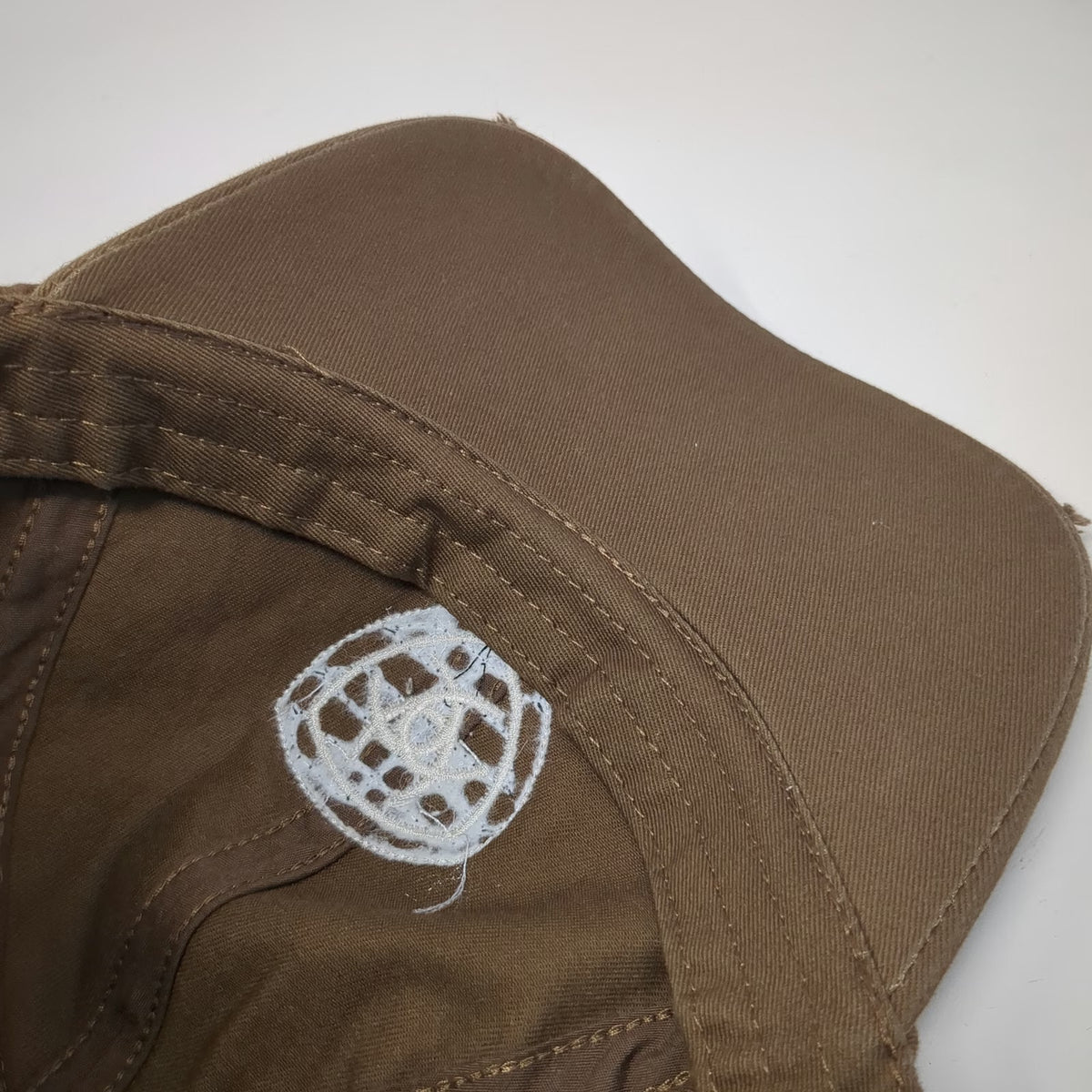 Ariat Baseball Cap Brown White OSFM Floral Lace Front Logo Strapback Stitch Hat