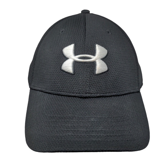 Under Armour Fitted Hat XL/XXL Black Embroidered Logo Vent Holes