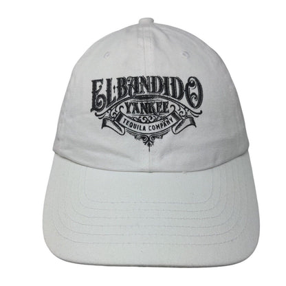 El Bandido Yankee Tequila Company Slideback Hat White OSFM Adjustable Cotton