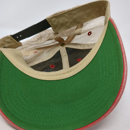 Legacy Trucker Hat Black Red Beige One Size North End Pizza Mesh Snapback Patch