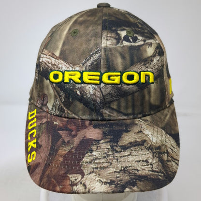 Russell Oregon Ducks NCAA Cap Hat Brown Yellow Green Camo Strapback OSFM Logo