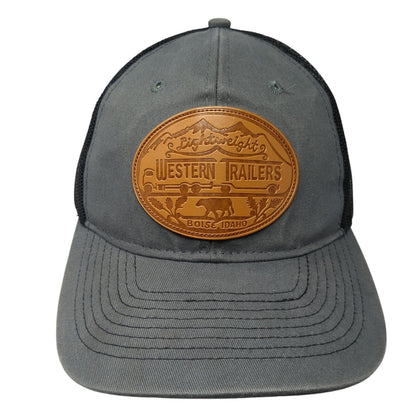 Western Trailers Boise Idaho Snapback Trucker Hat Gray OS Adjustable Mesh Back