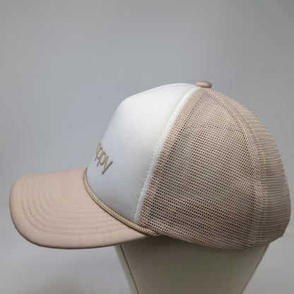 Madhappy Trucker Hat Beige White One Size Mesh Snapback Rope Embroidered Logo