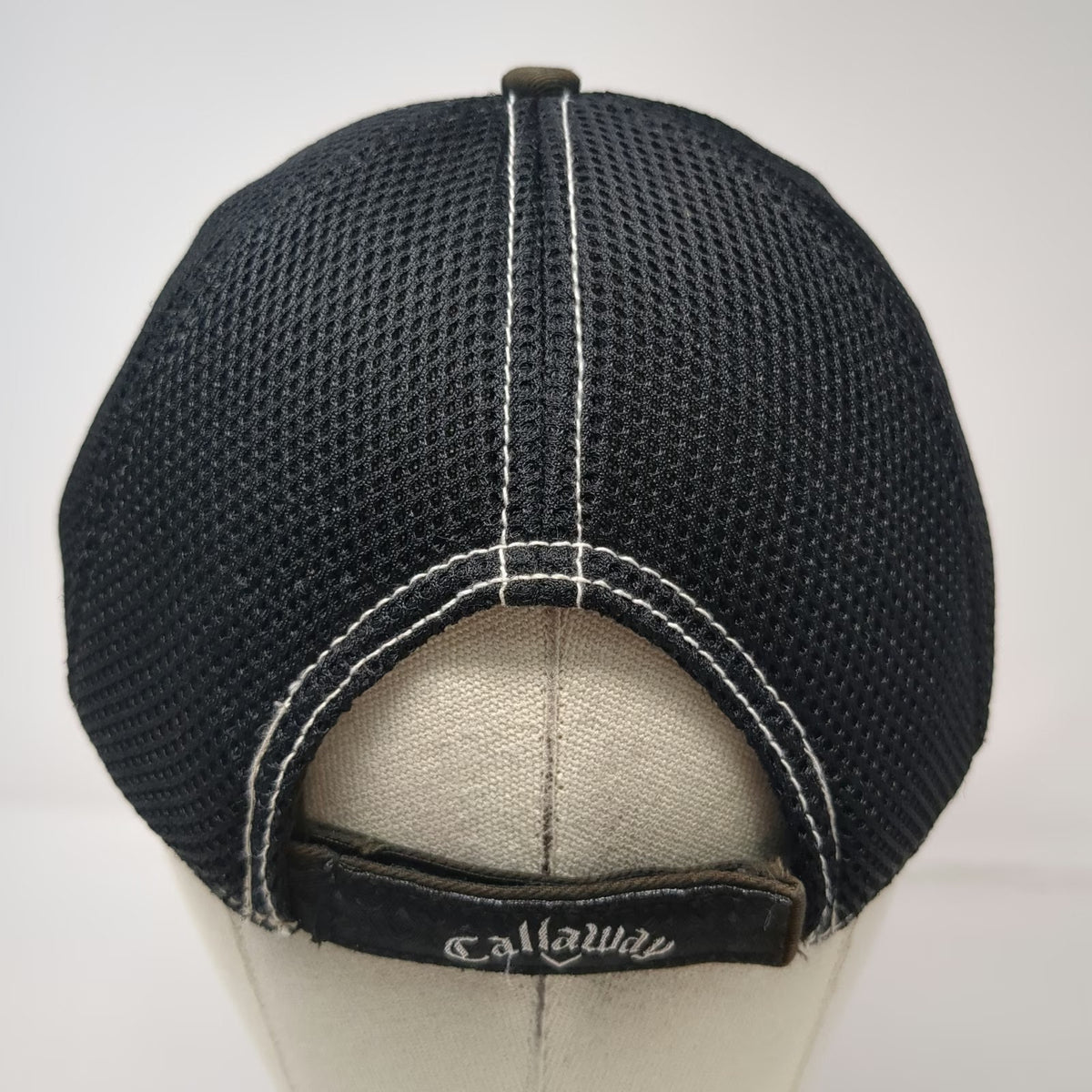 Callaway Baseball Cap Black One Size Mesh Back Embroidered Logo Golf Curved Hat