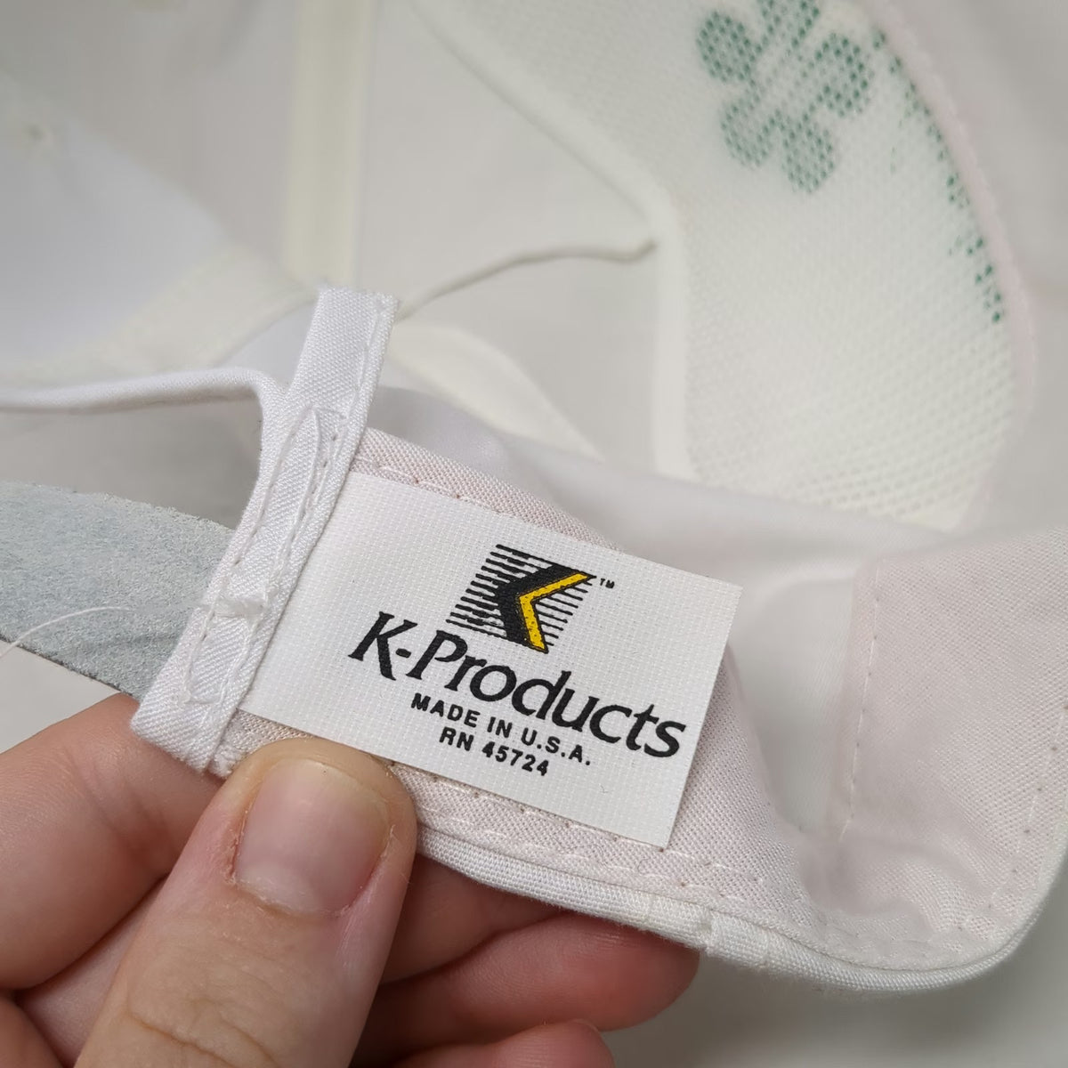 K-Products Trucker White Hat OS Rope Brim Hilleshog Mono-Hy Vintage