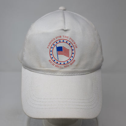 Famous For The Fourth Rich Hill MO 2008 Snapback Hat White One Size Outdoor Cap