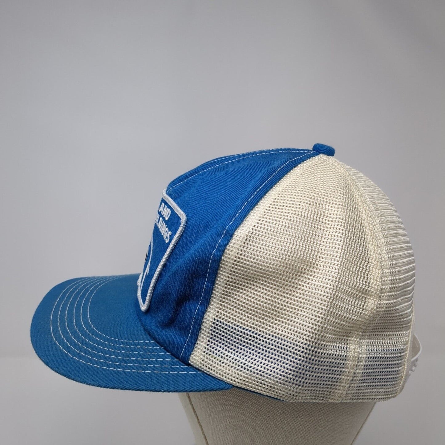 Farmland Metal Buildings Coop Snapback Trucker Hat Blue One Size 6 Panel