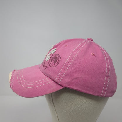 NYC Statue of Liberty Strapback Hat Pink One Size Adjustable Outdoor