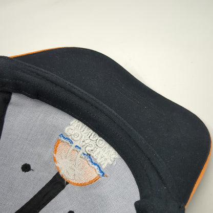 Hit Wear Baseball Cap Black OSFM Coastal Windows Palm Tree Logo Strapback hat