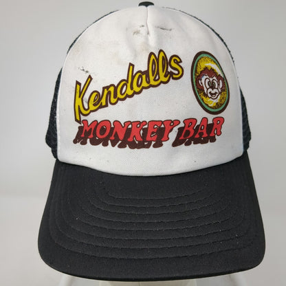 Youngan Trucker Hat Black White One Size Mesh Snapback Kendalls Monkey Bar Foam