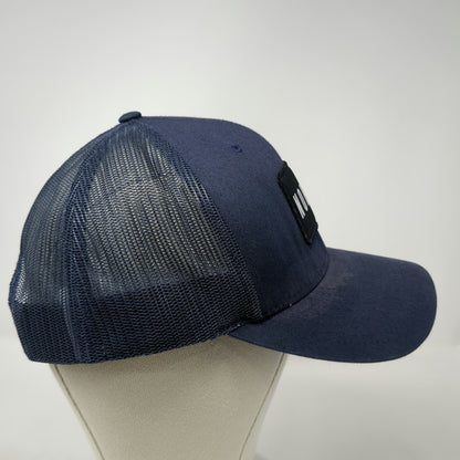 NOBULL Trucker Hat Blue Black White One Size Mesh Snapback Patch Logo Cotton