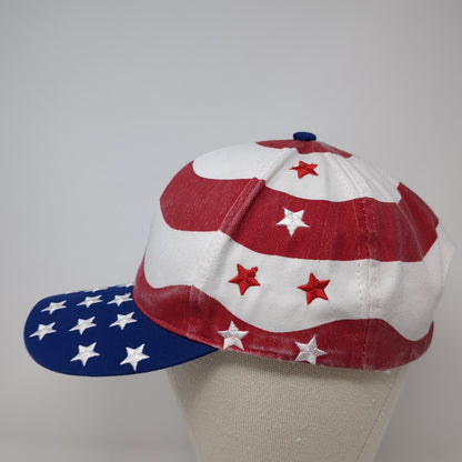 USA Flag Stras & Stripes Baseball Cap Multicolor OS Adjustable Patriotic Nissin
