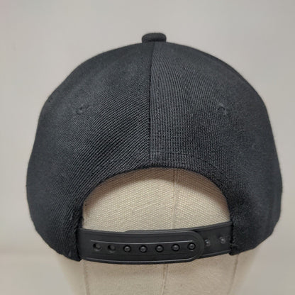 Black Tiger Snapback Hat Black One Size Embroidered Adjustable Red Eyes