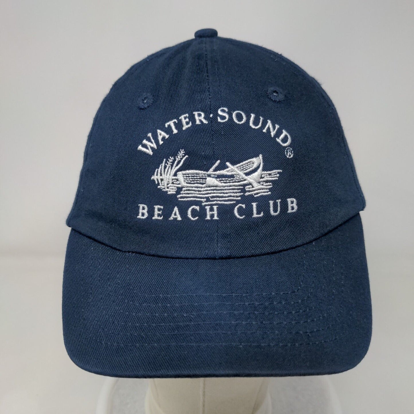 Water Sound Beach Club Ladies Slideback Hat Blue One Size Embroidered Cotton