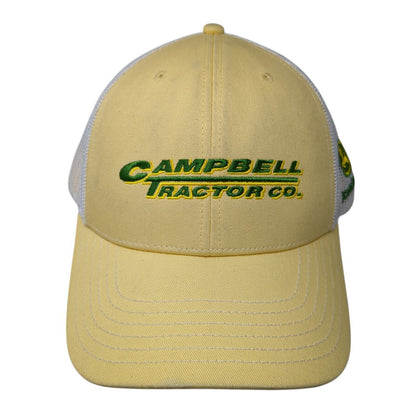 Campbell Tractor Co. Snapback Trucker Hat Yellow One Size Adjustable John Deere