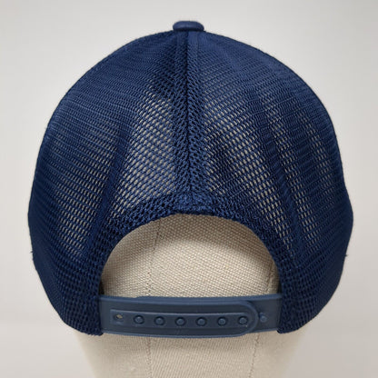 V Snapback Trucker Hat Blue OS Adjustable 110 Flexfit Mesh Back Port Authority