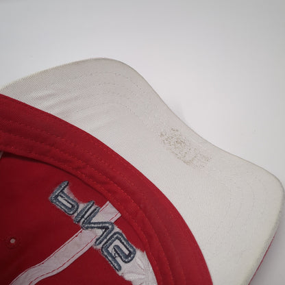 Ping Strapback Hat Red One Size Embroidered Solid 6 Panel Outdoor