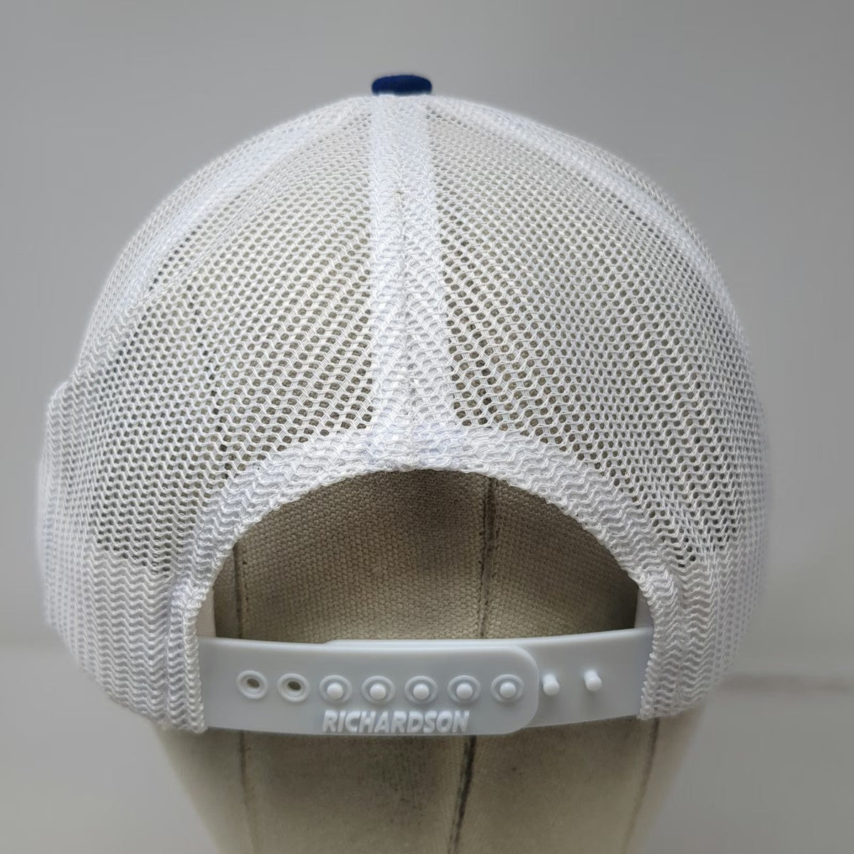 Richardson Trucker Hat Blue White OSFM Snapback Pro Mod Manufacturing 112 Mesh