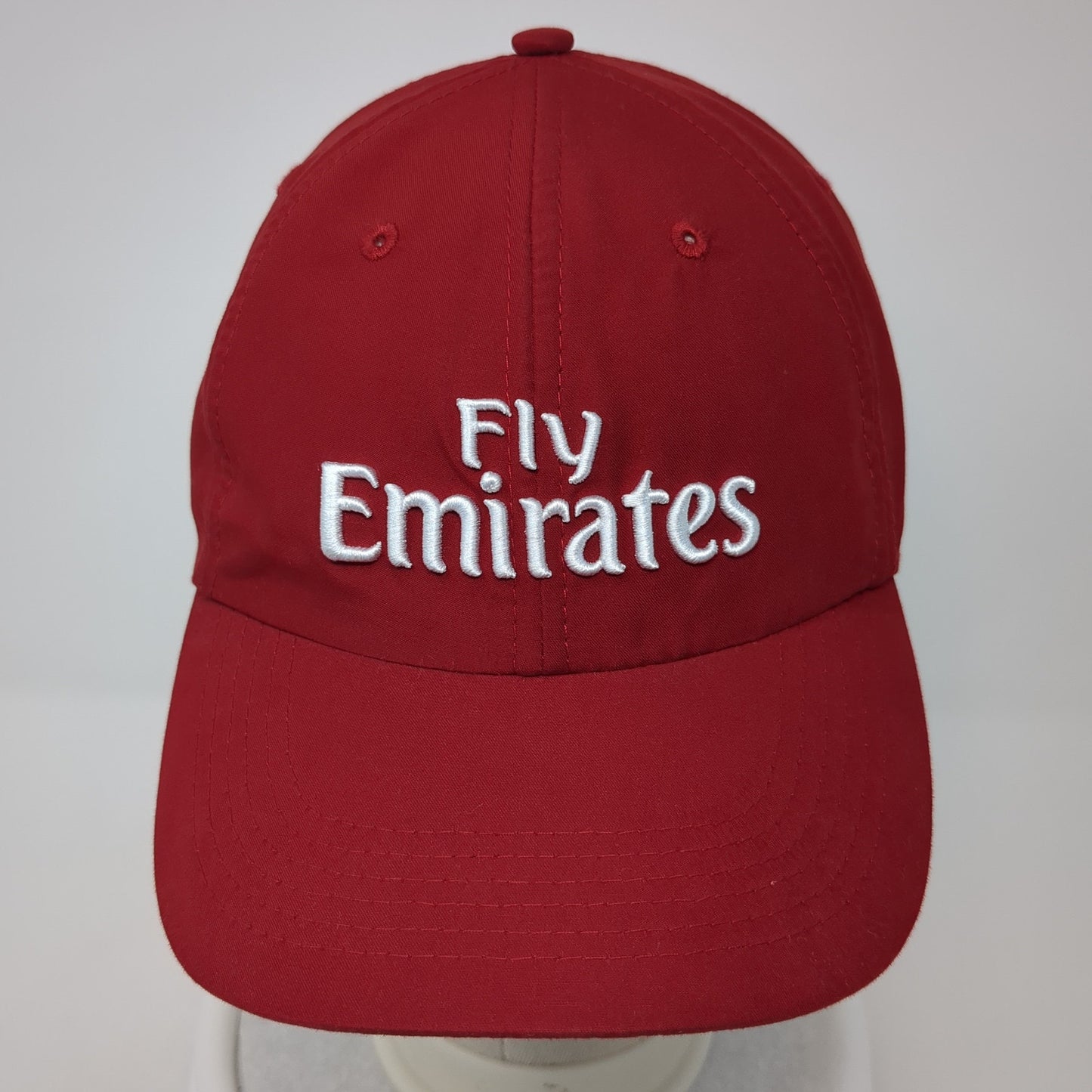 Fly Emirates Slideback Baseball Cap Red One Size Adjustable Embroidered 6 Panel