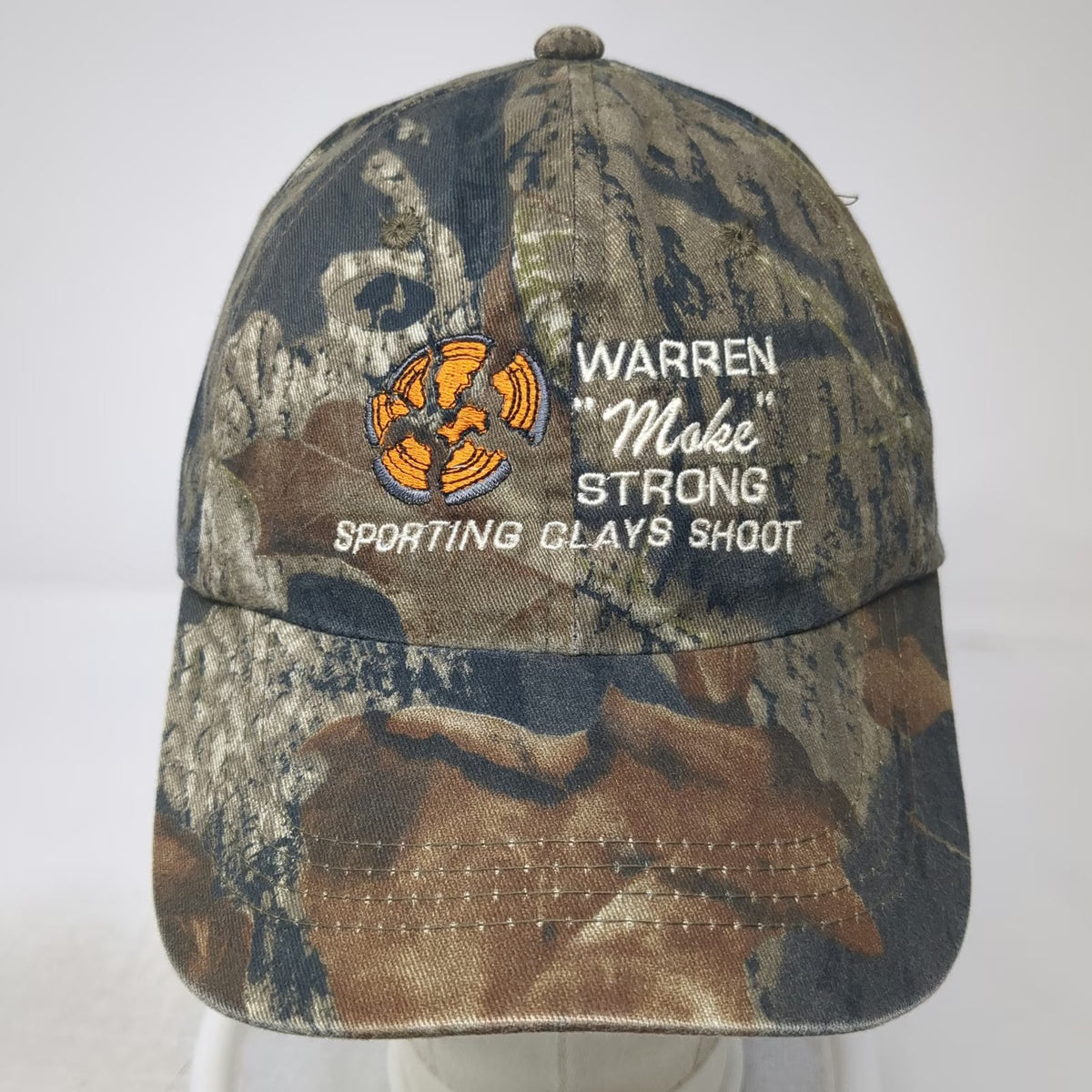 Port Authority Baseball Cap Green Camo OSFM Sporting Clays Shoot Hat Embroidered