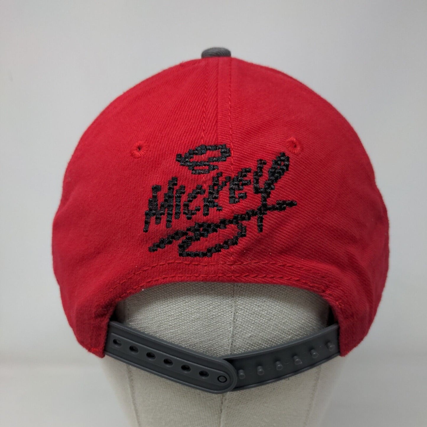 Mickey Mouse Pixel Snapback Hat Red Youth Embroidered Colorblock Disney