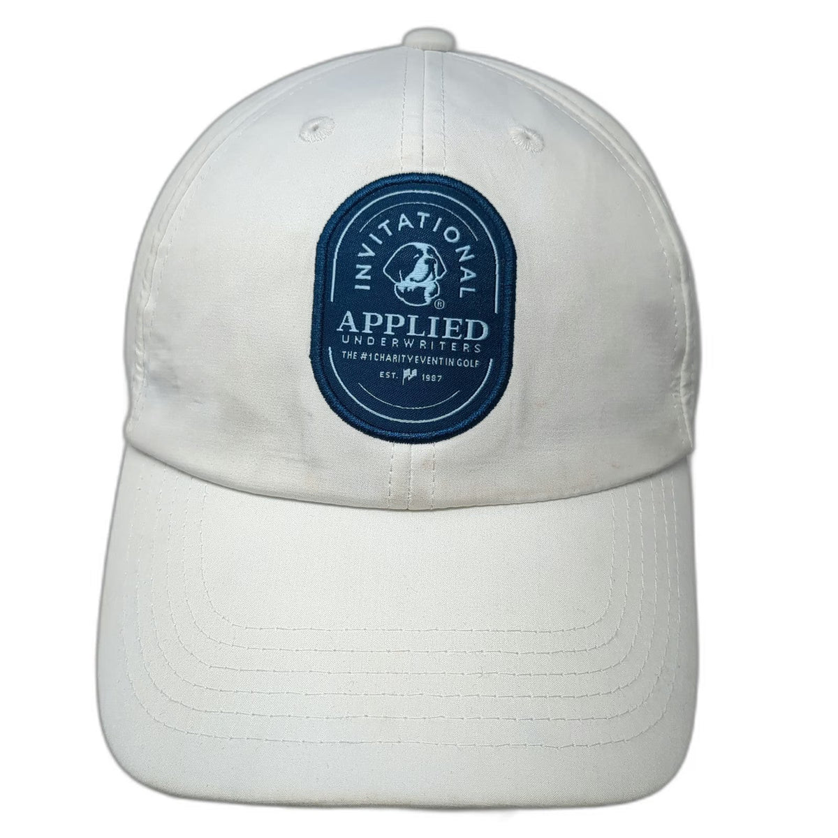 Baseball Cap White One Size Strapback Applied Underwriters Invitational Golf Hat