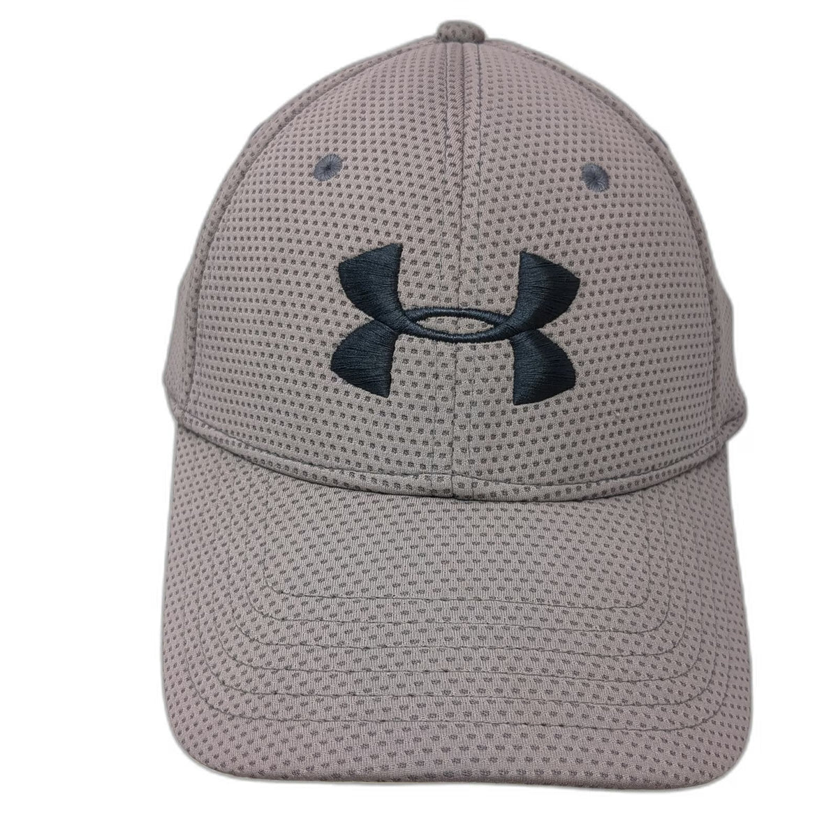 Under Armour Baseball Cap Gray XL Fitted HeatGear Textured Polyester Sport Hat
