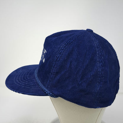 Miller's Blue Ribbon Beef Hat Trucker Blue OSFM Corduroy Rope Brim Adjustable