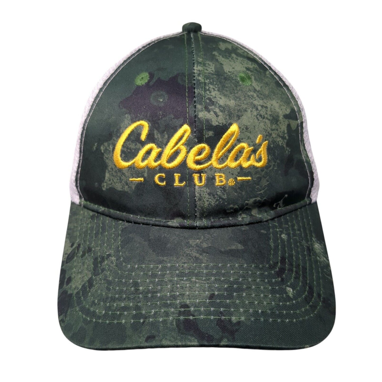 Cabela's Club Snapback Trucker Hat Green One Size Mesh Back Embroidered