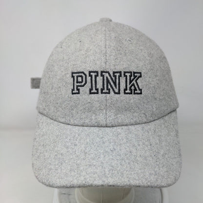 PINK Slideback Hat Gray One Size Solid Embroidered Victoria's Secret