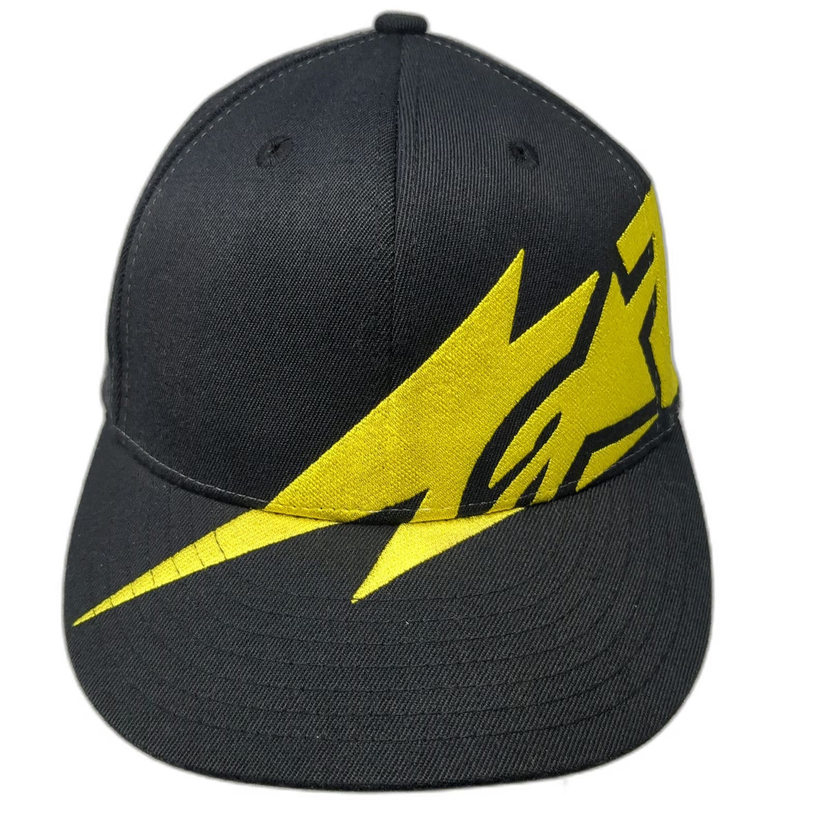 Alpinestars Baseball Cap Black 7 1/4 Fitted Embroidered Logo Flexfit 210 Hat