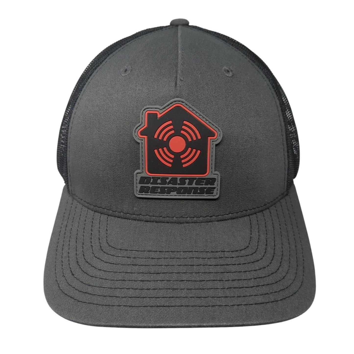 Disaster Response Snapback Trucker Hat Gray OS Adjustable Mesh Back 6 Panel